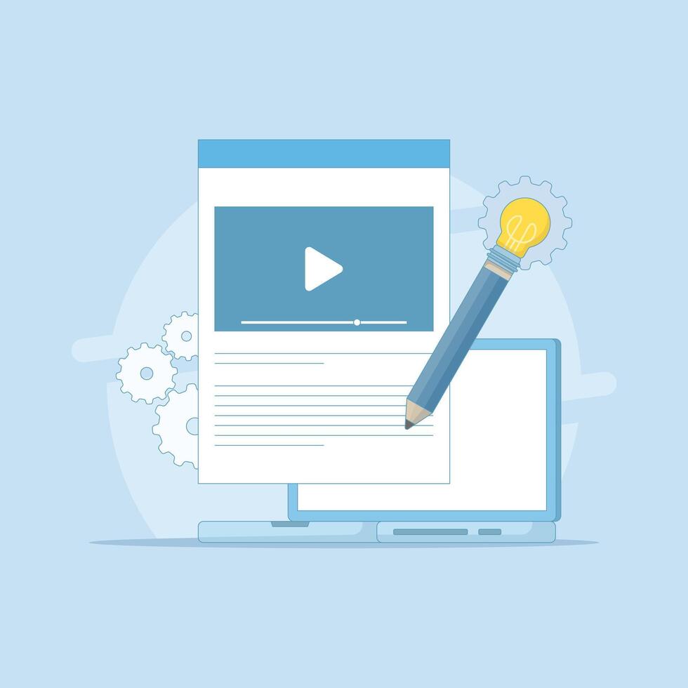 Content Management Concept. creating, managing and editing online content, internet communication concepts, social media, business presentations, marketing materials. Website flat design illustrations vector