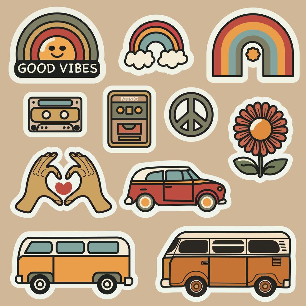 A collection in retro style. vector