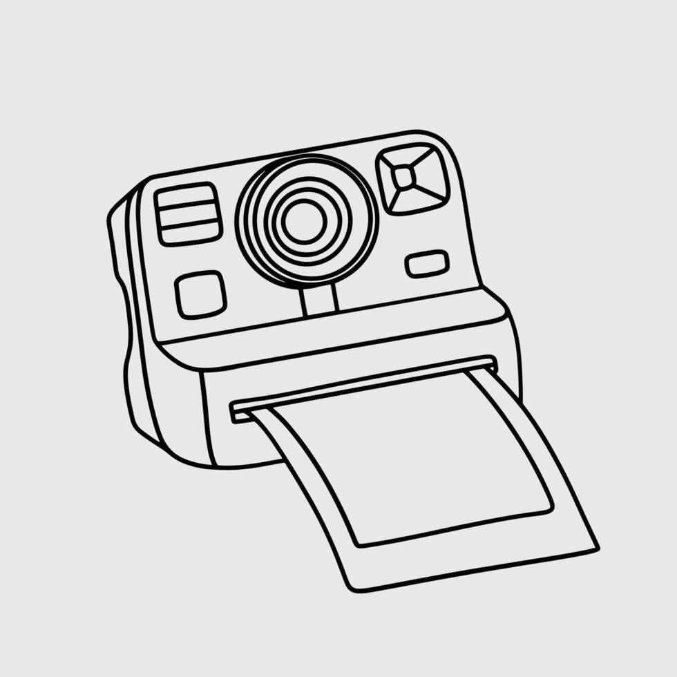 Vintage Instant Camera Illustration vector