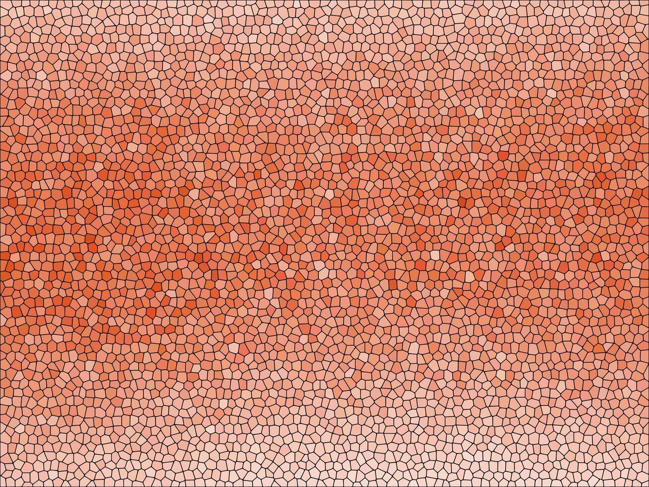 A mosaic-style pattern with irregular polygonal shapes in warm tones, transitioning from dark orange to light peach. vector
