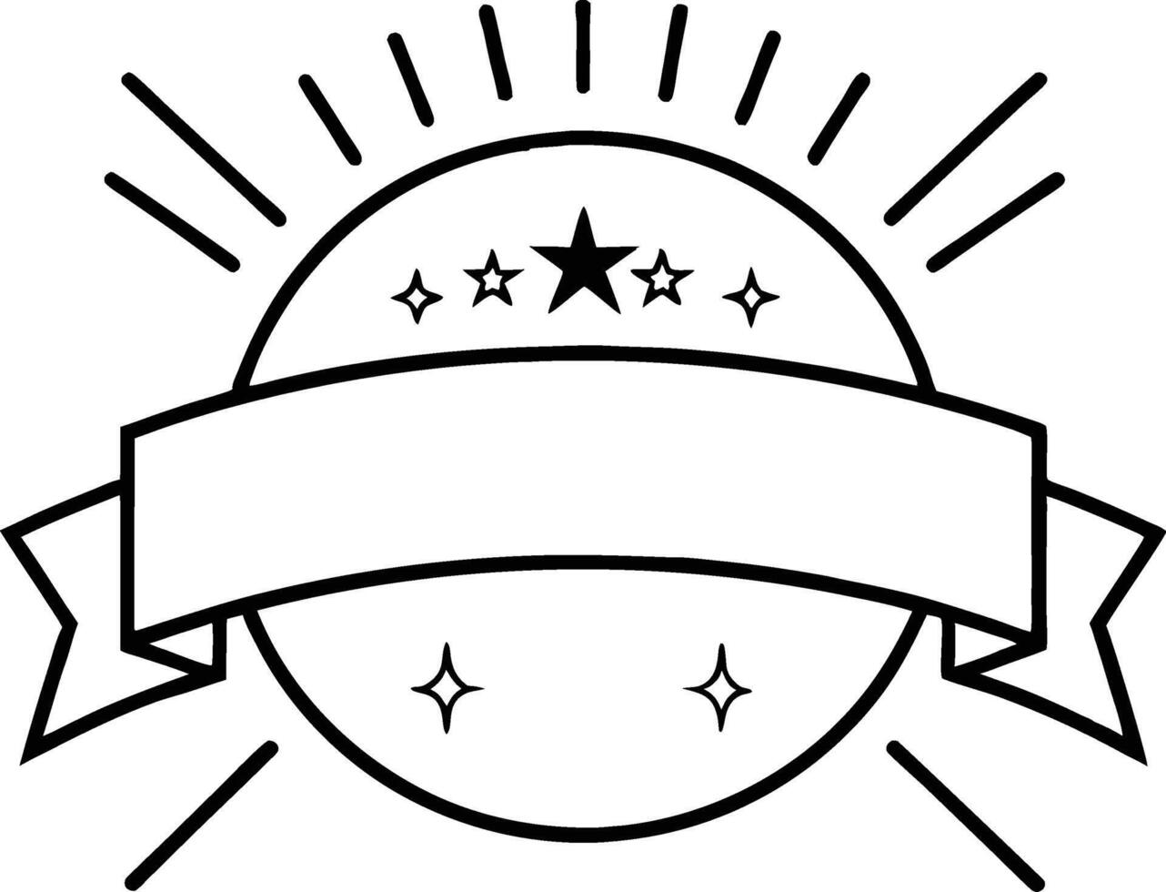 silhouette illustration of Celebration spark medallion vector
