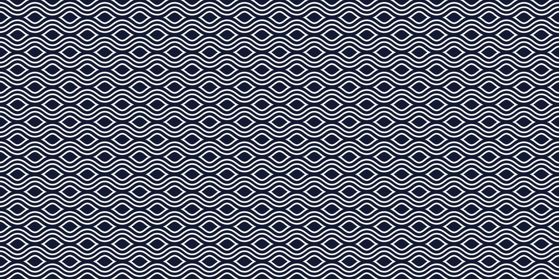 Abstract simple geometric pattern with wavy lines texture on black background. Bright modern simple wallpaper, monochrome graphic elements vector