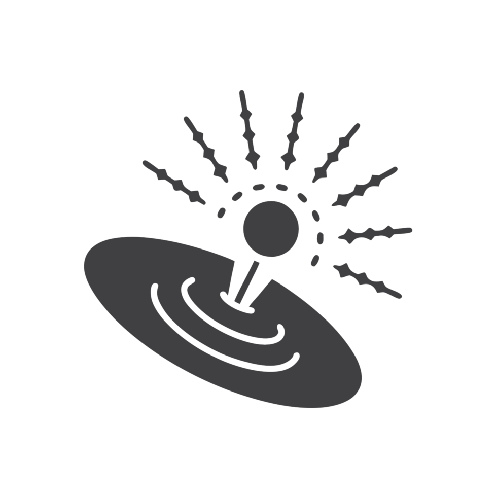 an electron traveling through energy waves with a laser like focus and interacting with a material surface png