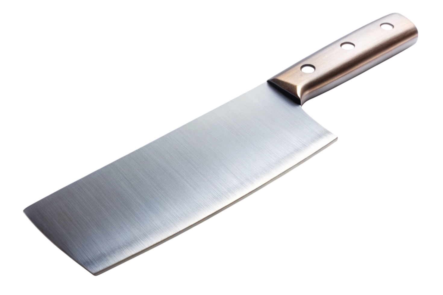 Stainless steel cleaver knife isolated on Transparent background for culinary, cooking, or kitchen tools and cutlery use png