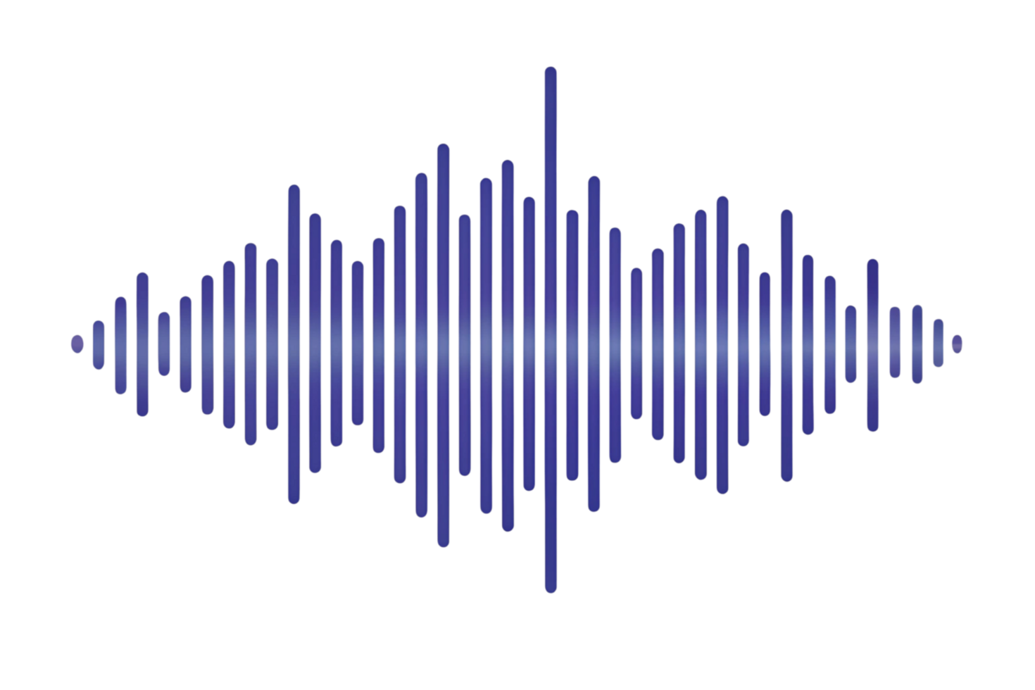 Gradient sound wave illustration in vibrant colors perfect for music, audio visualization, or digital media projects png