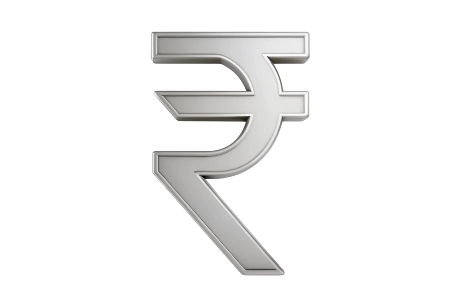 Shiny Gold Rupee Icon Depicting Indian Currency in Modern Design png