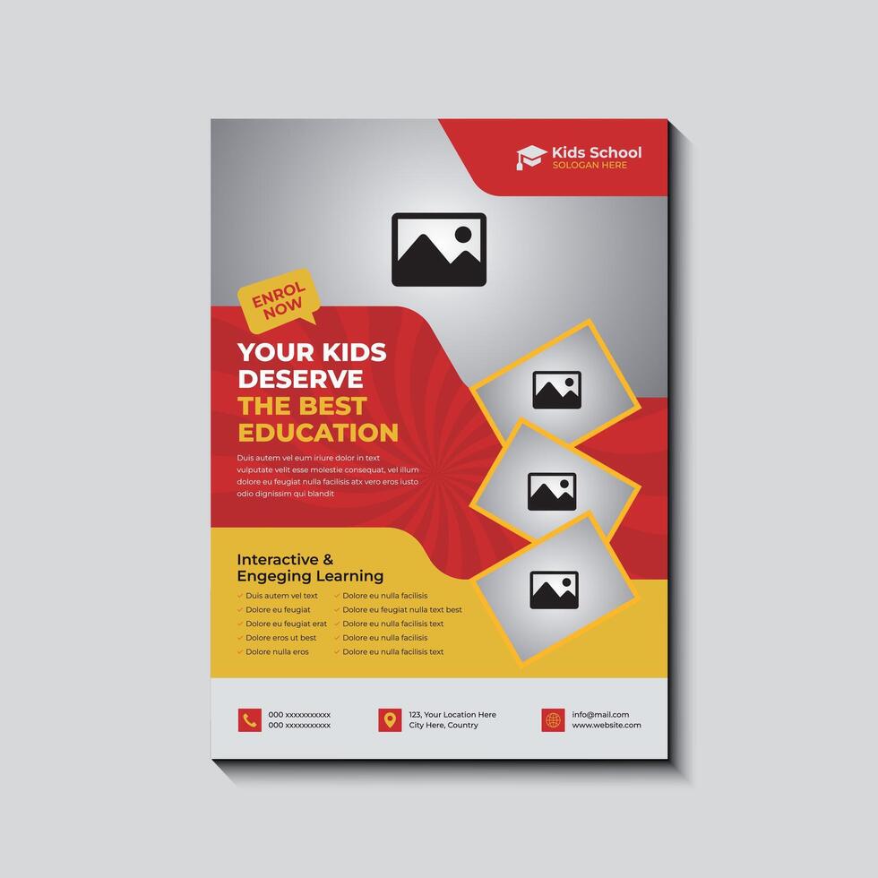 Professional School Admission Flyer Templates Design vector