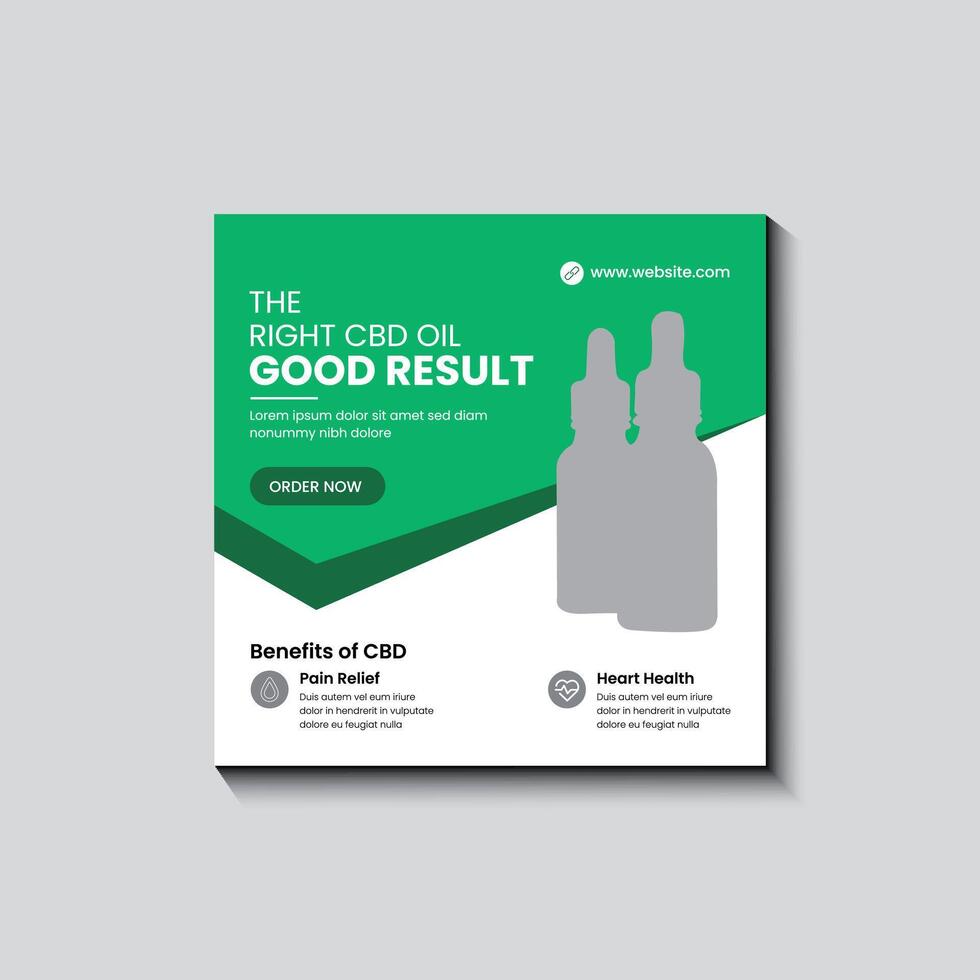 Health care social media post design vector