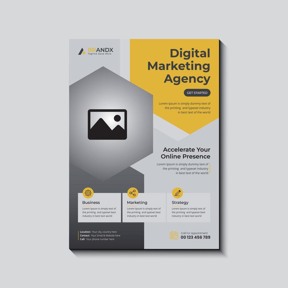 Creative Digital Marketing Flyer Template vector