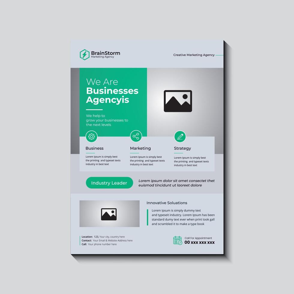 Minimalist Business Flyer Design vector