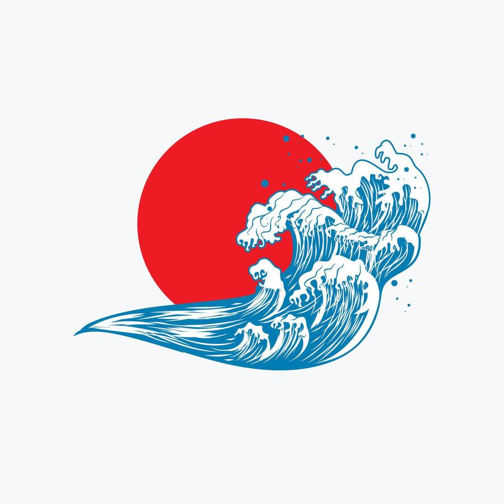 JAPANESE WAVE PATTERN vector