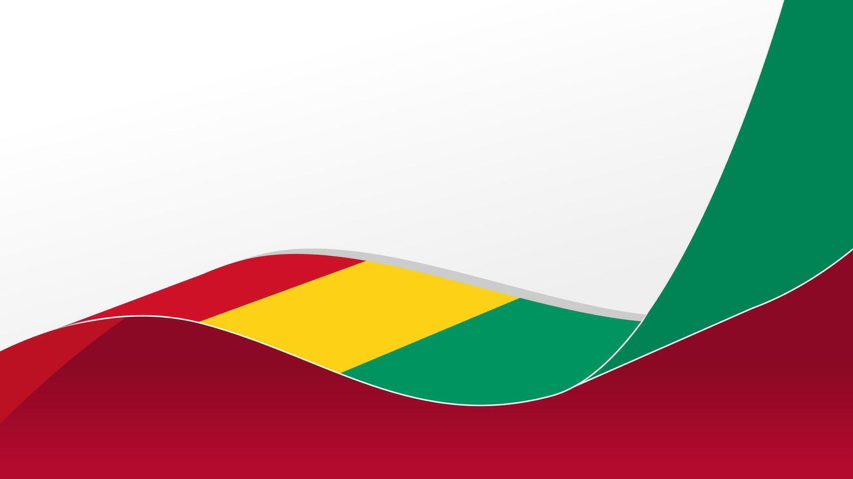 waving guinea bissau flag frame background with copy space for text. for national day vector