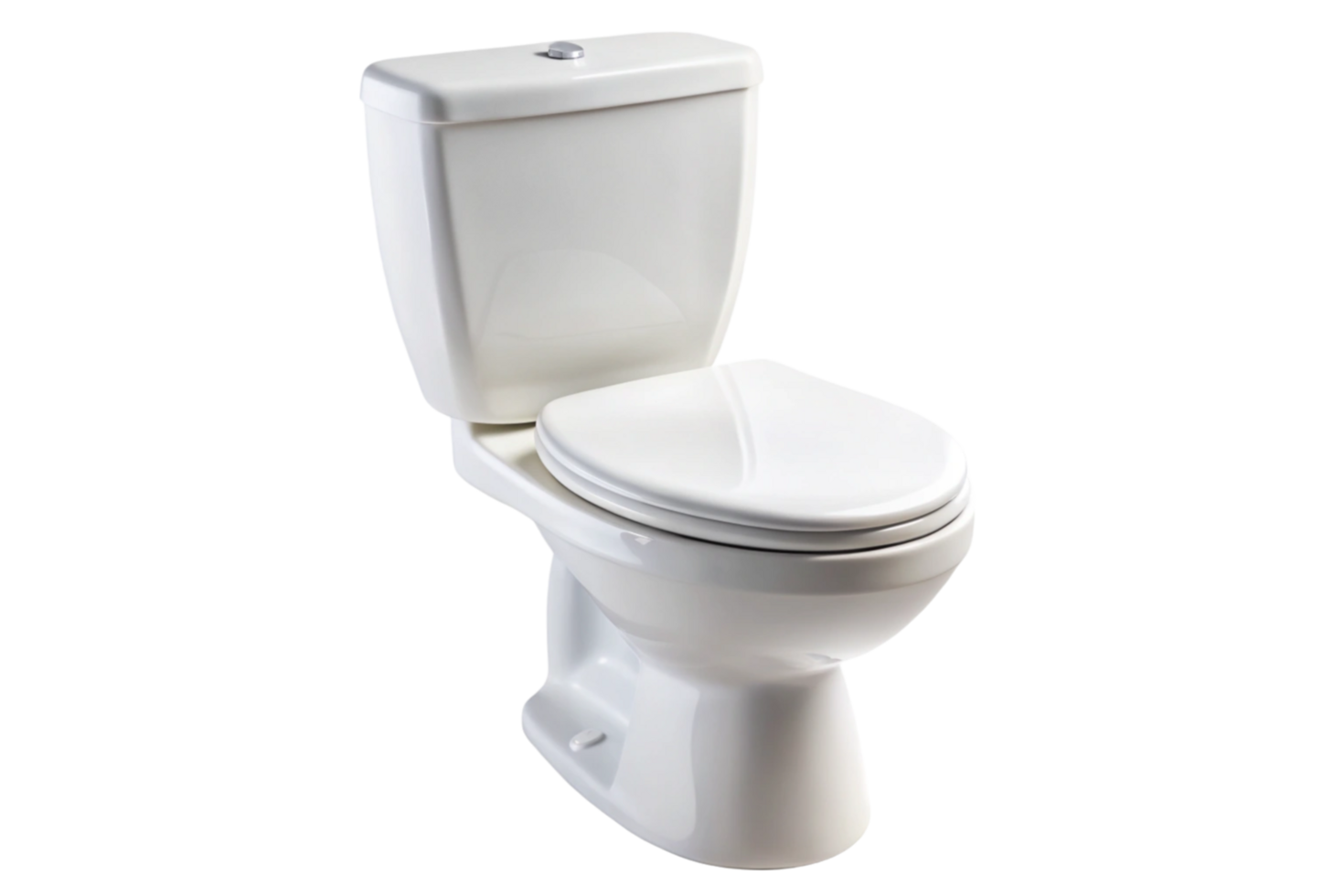 Toilet with a traditional design and simple lines, perfect for those seeking a classic and functional bathroom fixture. png
