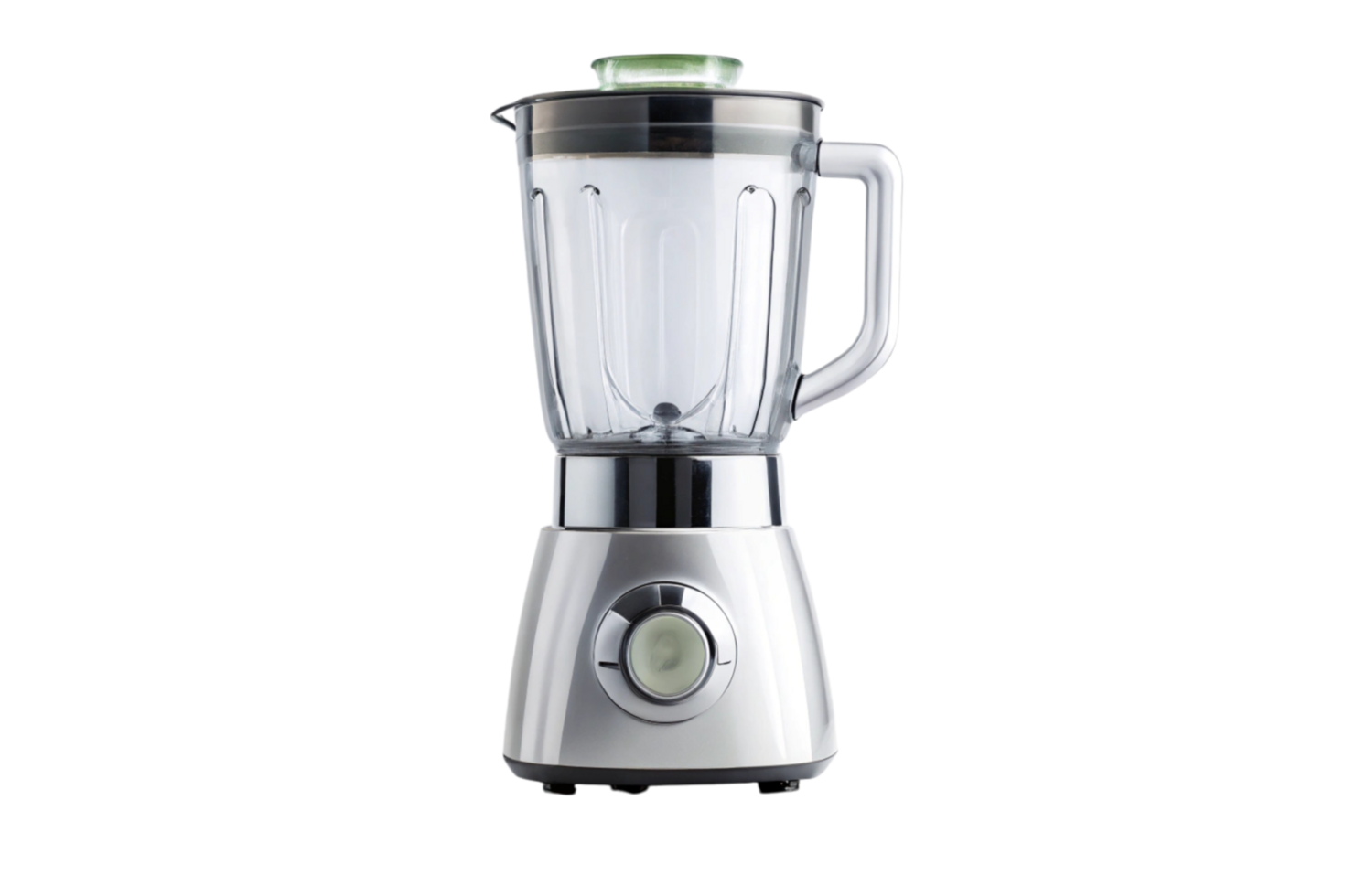kitchen blender with a stylish silver and white design, perfect for blending, mixing, and preparing fresh smoothies and meals png