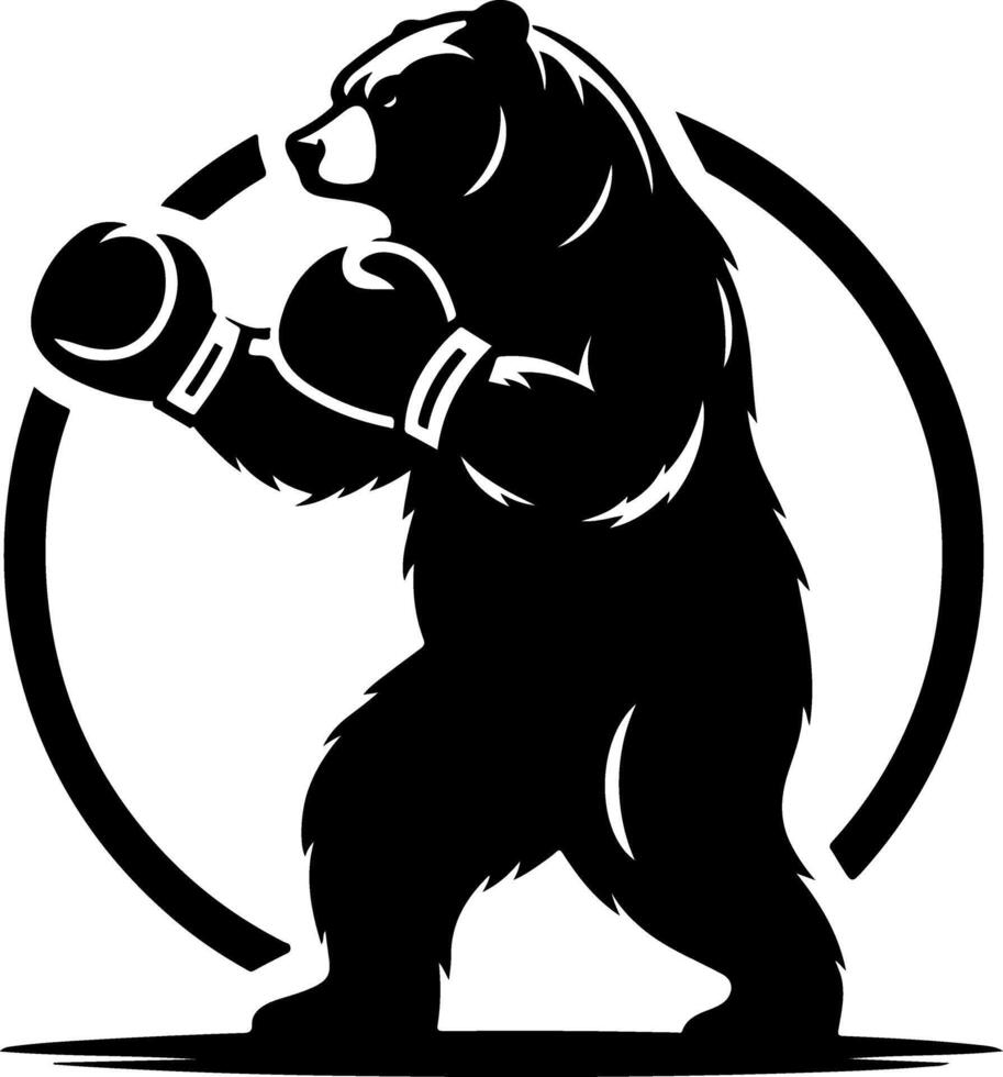 A knockout bear mascot showcasing bold fighting spirit. This design is ideal for gyms, fight clubs, and sports teams looking for a powerful and inspiring symbol. vector