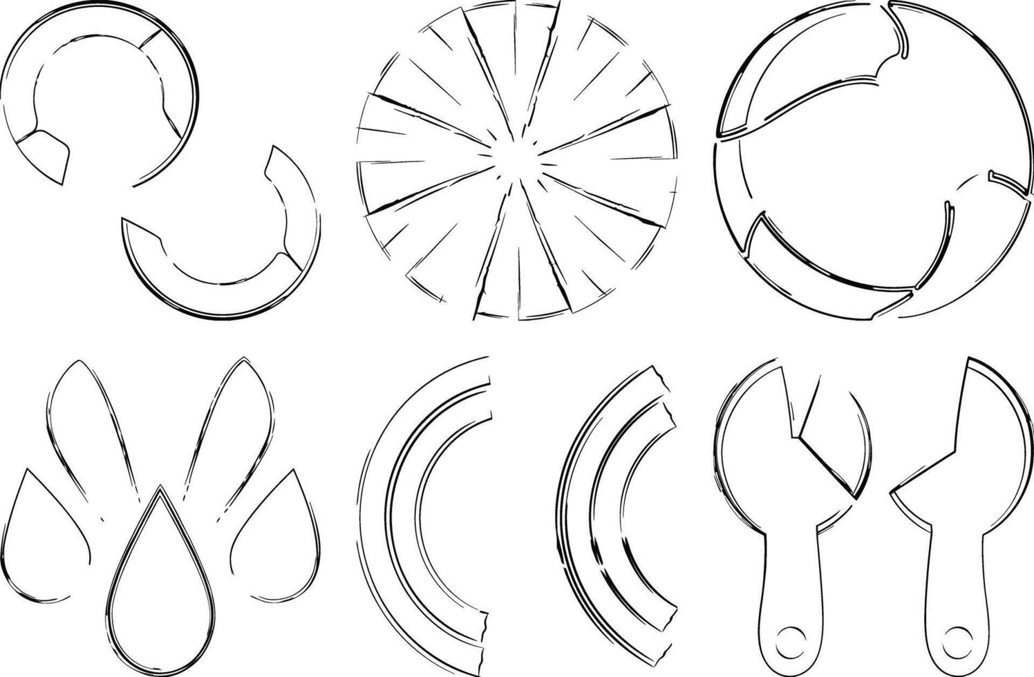 Creative Brush Stroke Collection vector