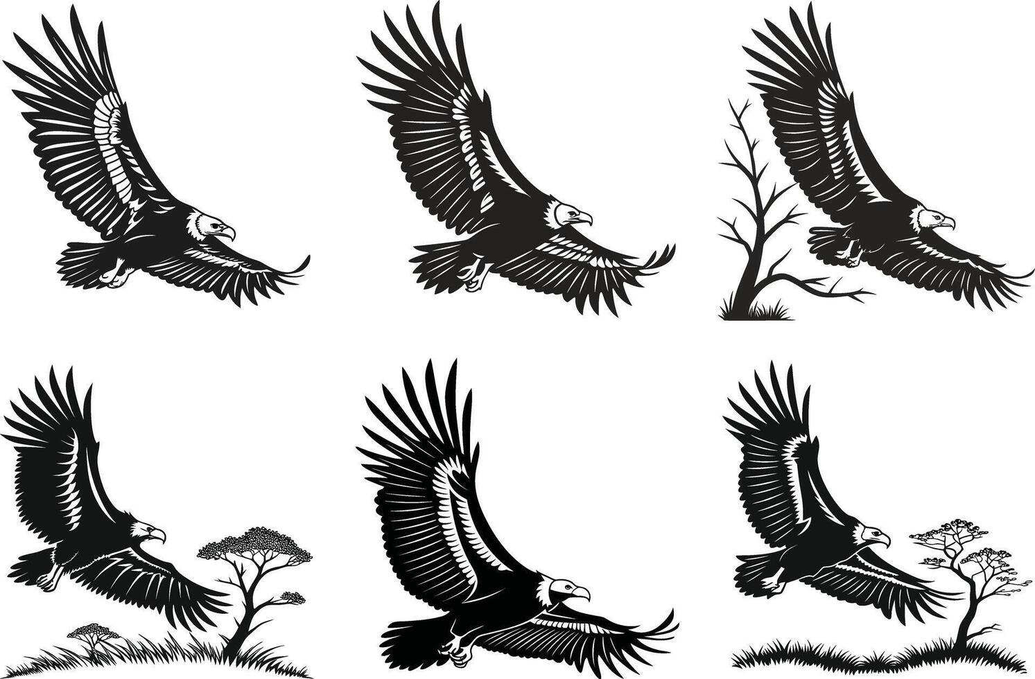 Vulture Silhouette Artwork vector
