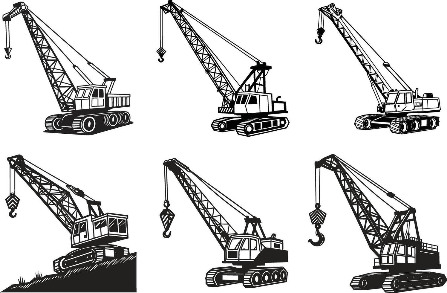 Industrial Construction Cranes vector