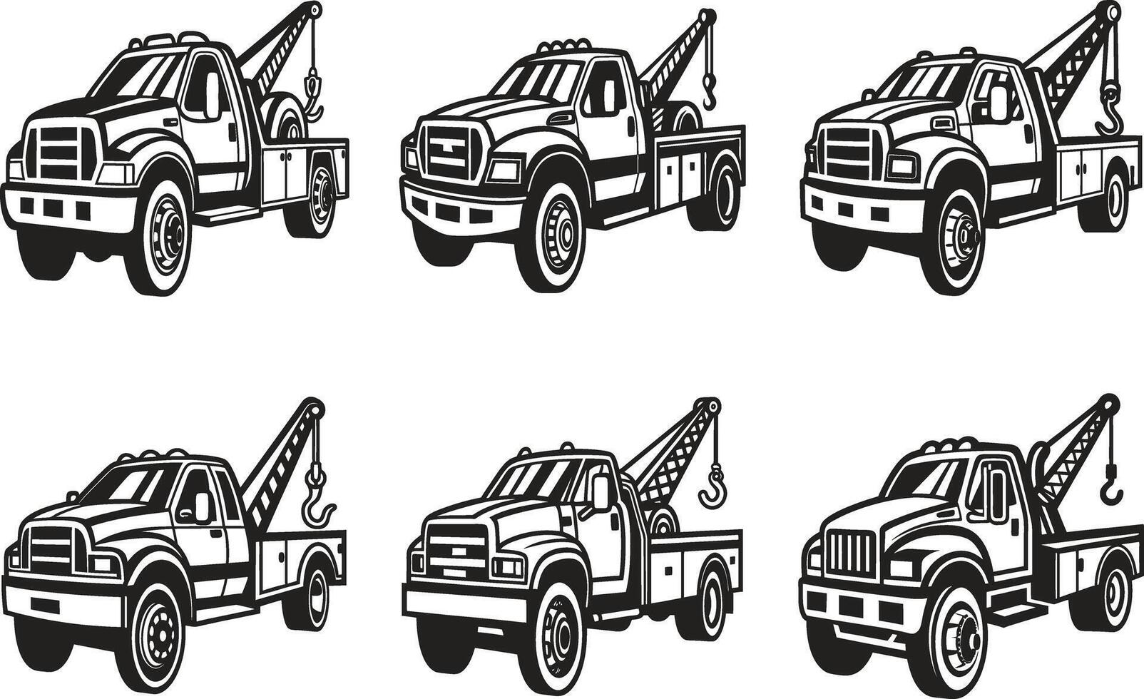 Tow truck clip art illustration vector