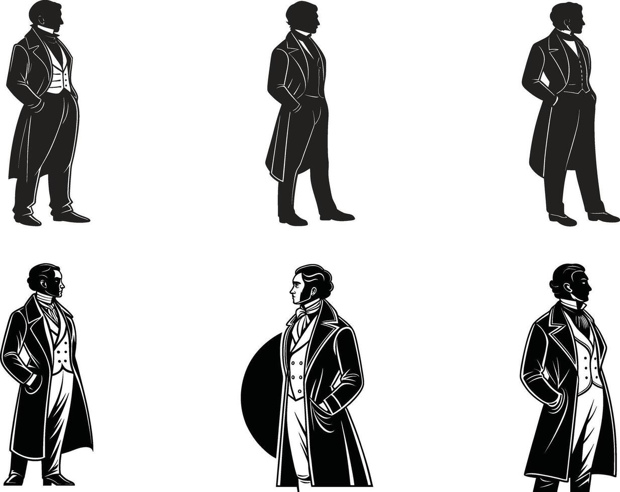 Victorian Silhouette Collection vector