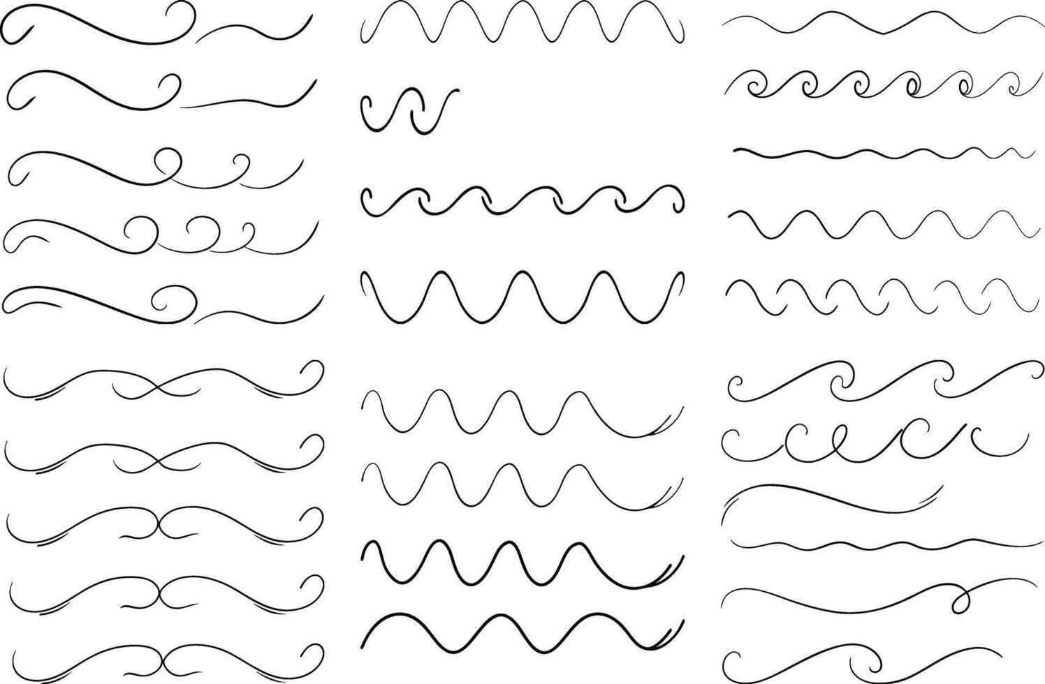 Elegant Sketch Elements Hand Drawn Arrows Swirls and Underlines vector