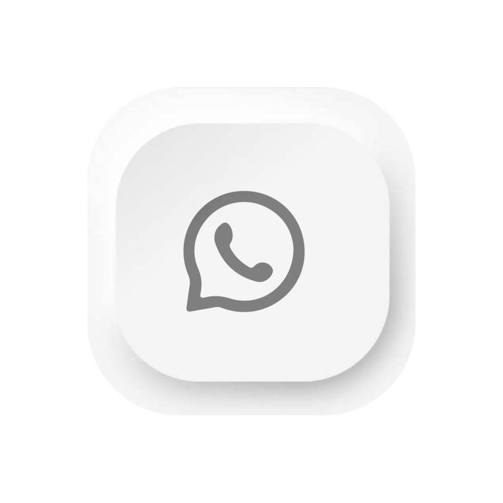 Whatsapp icon in white square button png