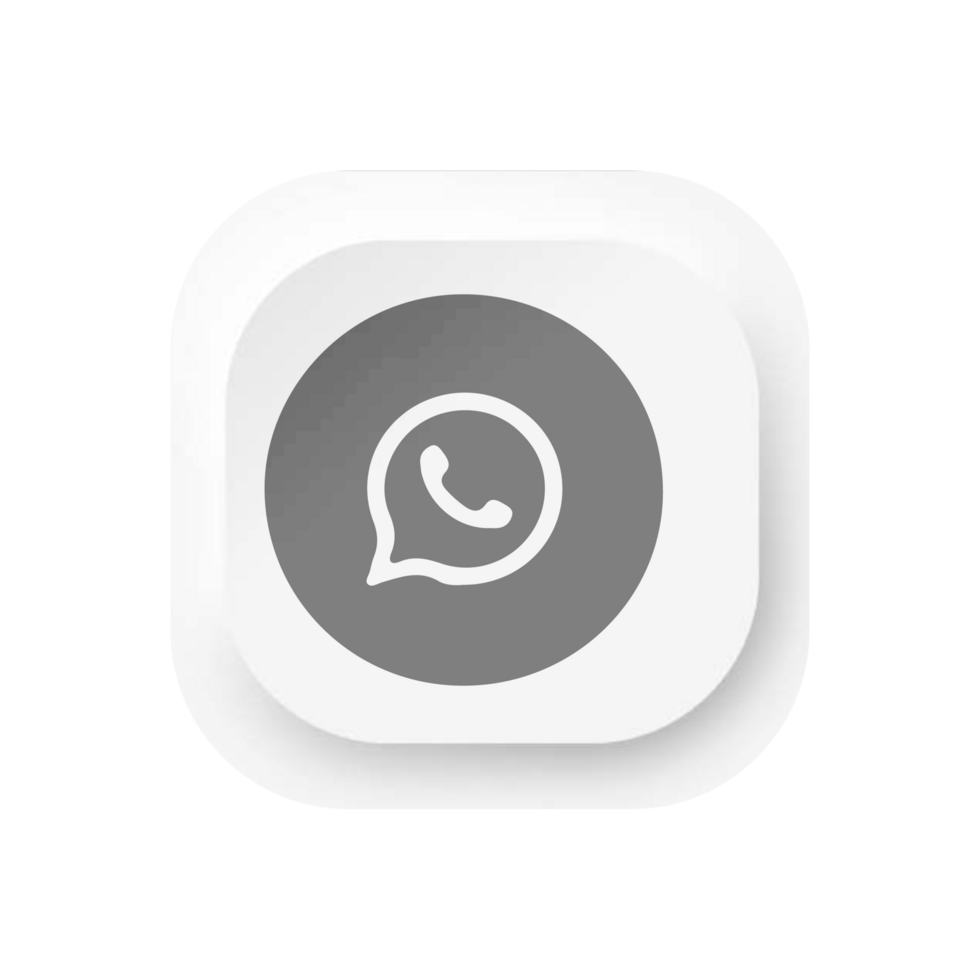 Whatsapp icon with white shape png
