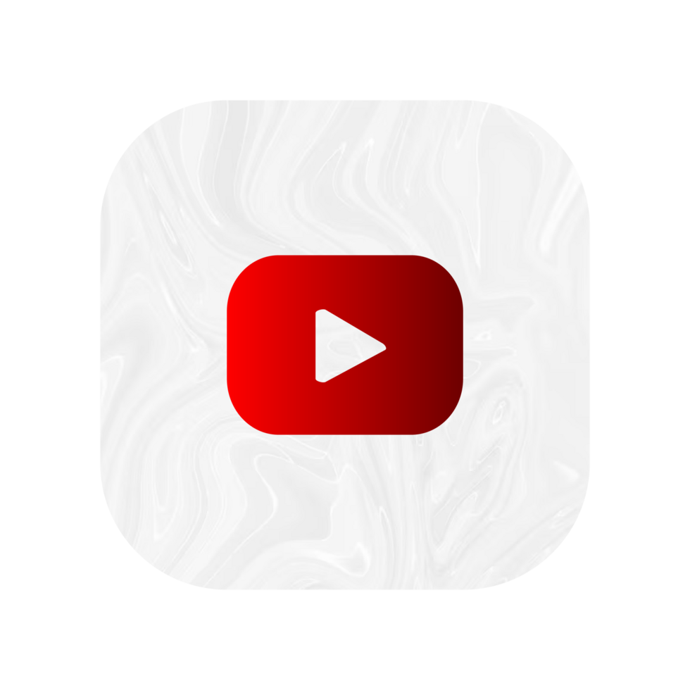 Youtube logo with a white shape png