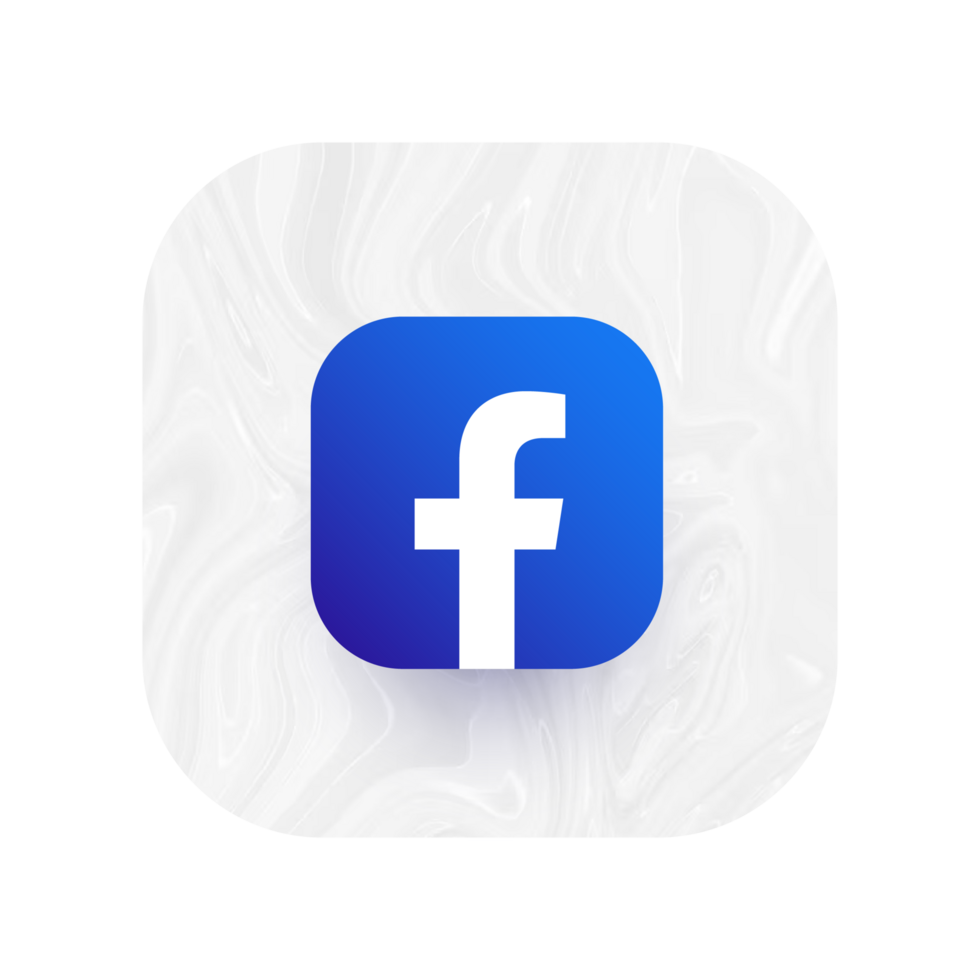 Facebook icon with a blue color png
