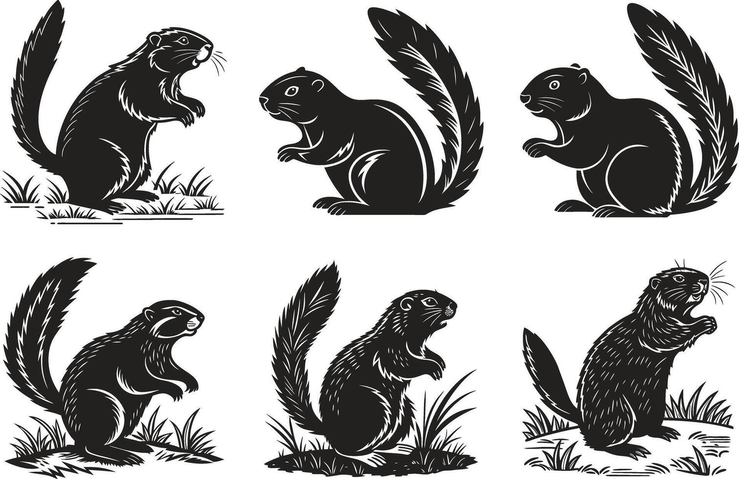 Beaver Silhouette Image vector