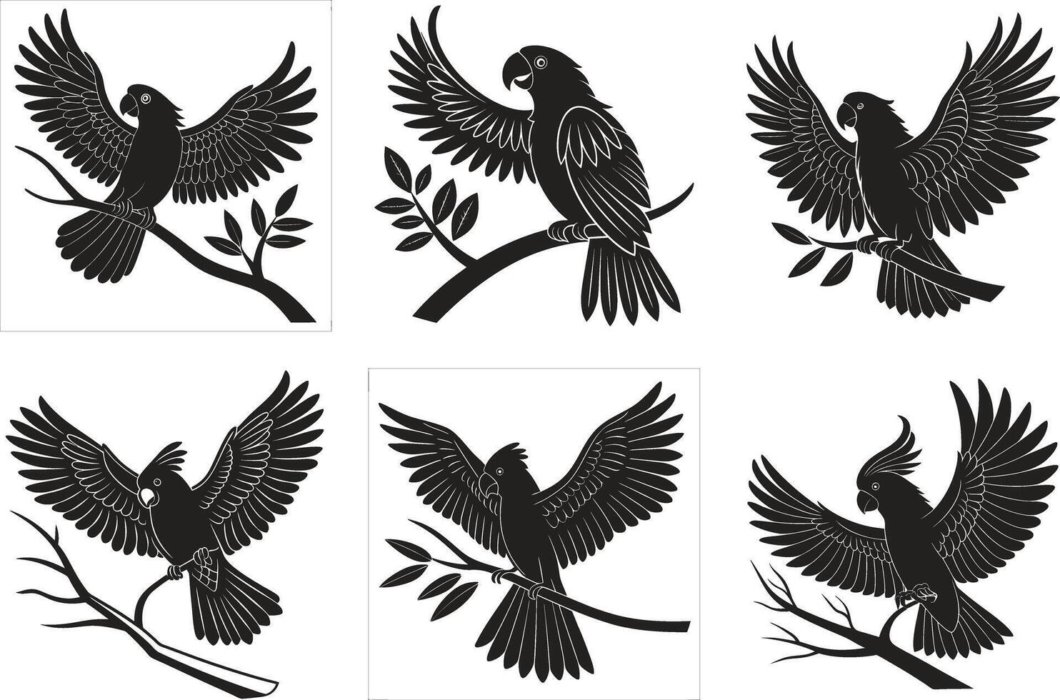 Exotic Bird Silhouette vector