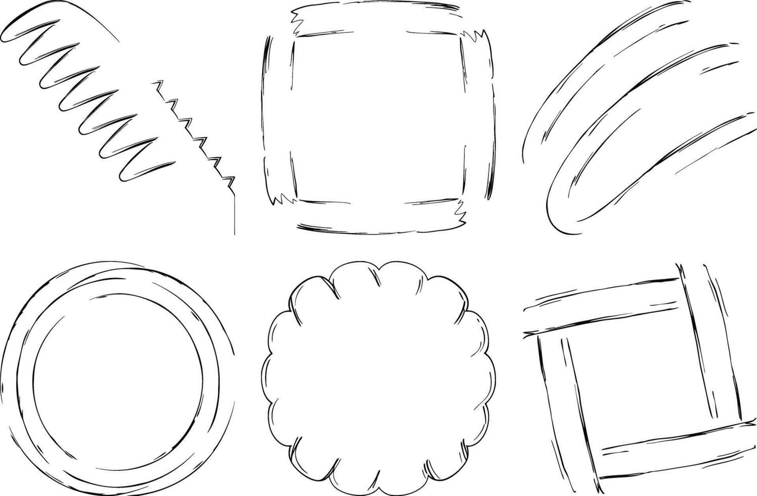 Artistic Hand Painted Brush Strokes vector