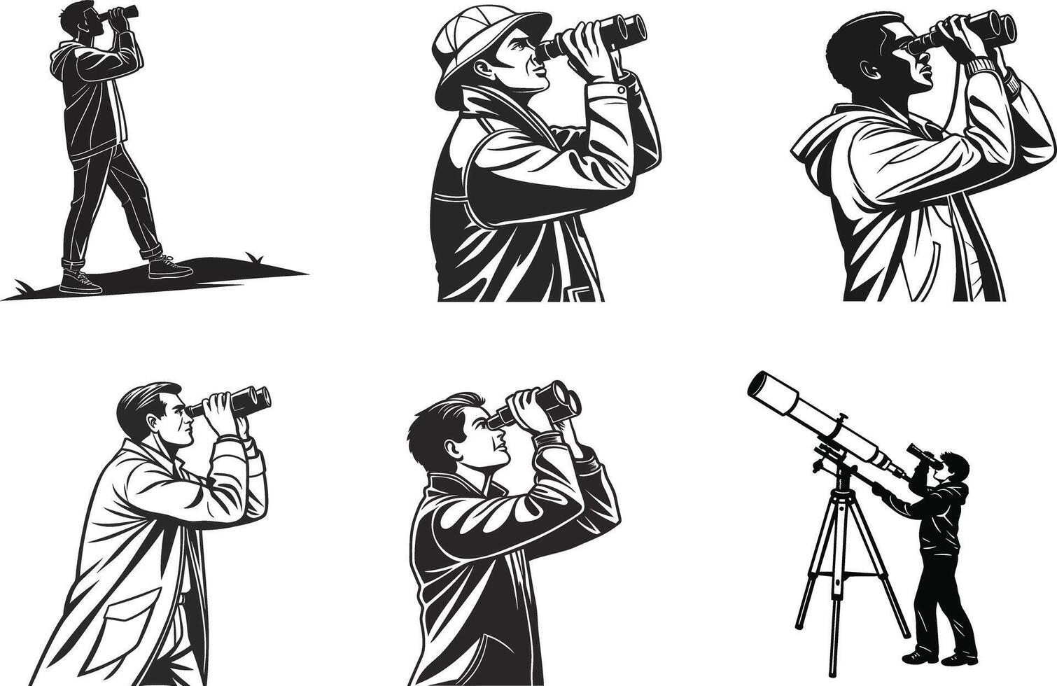 Stargazing Adventure Art vector