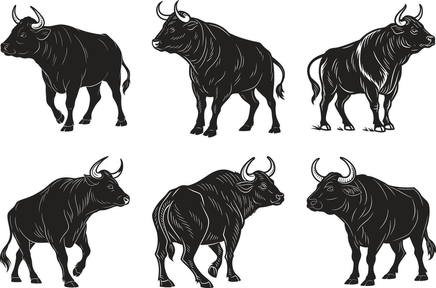 Dynamic Charging Bull Design vector