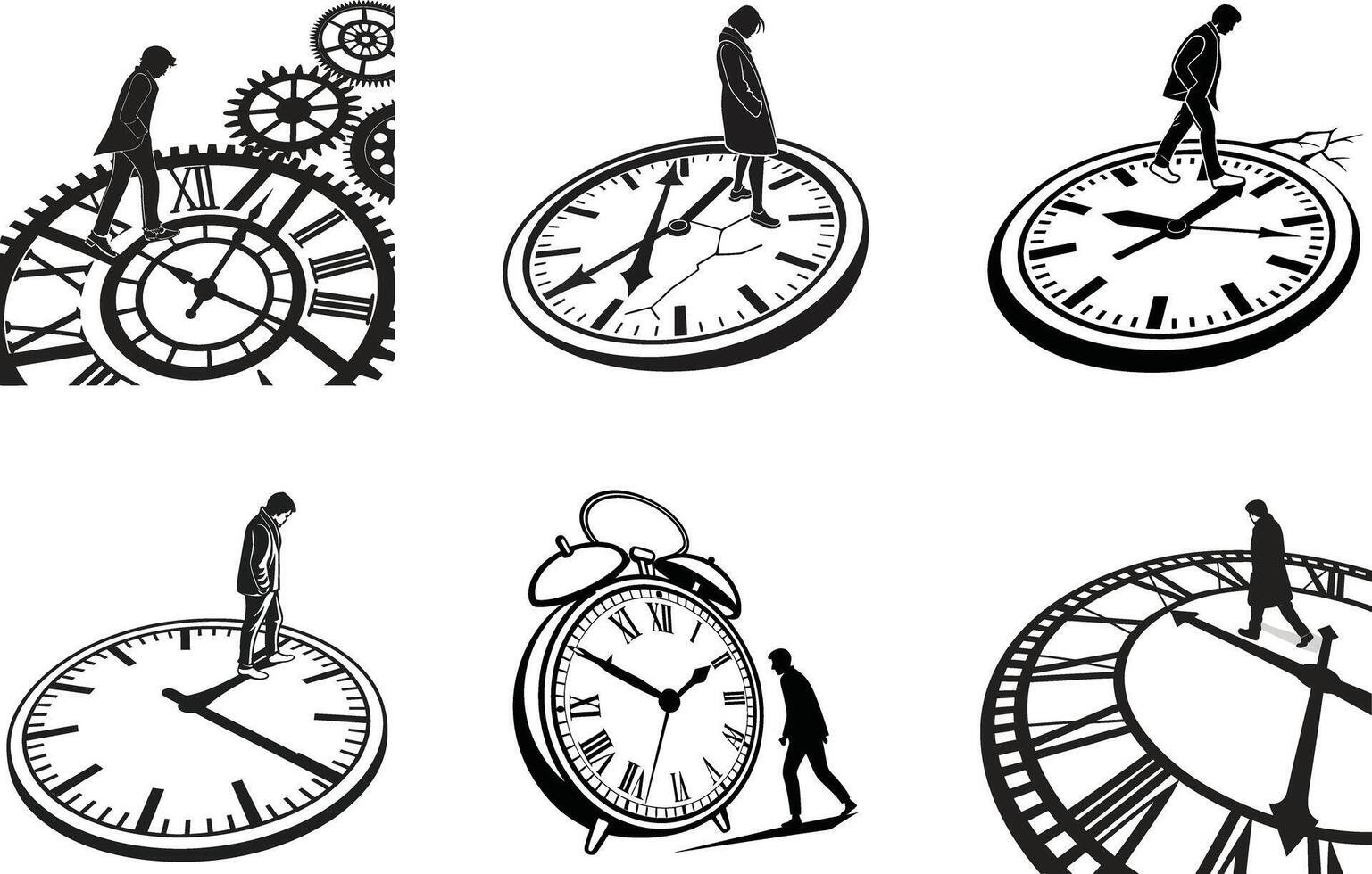 Steampunk Time Machine Art vector
