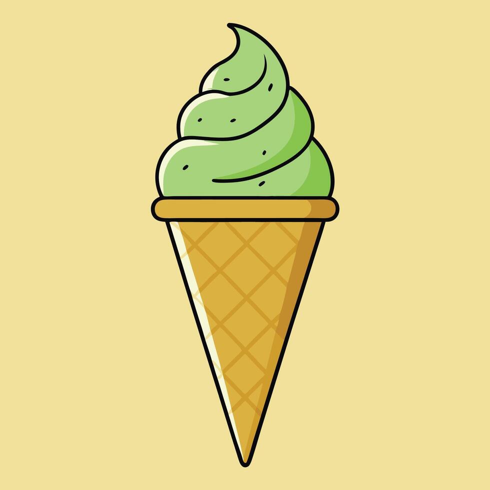 Colorful frozen dessert illustration vector