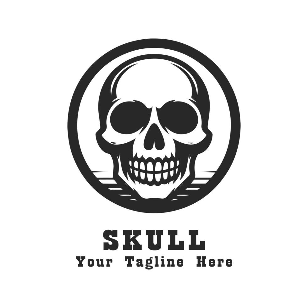 Logo Skull Simple Design vector