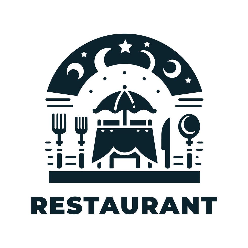Illustration Simple Restaurant Logo vector