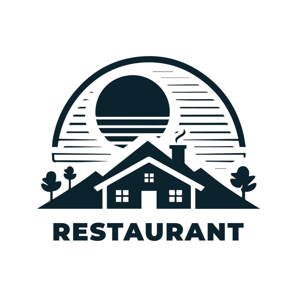 Simple Restaurant Logo Illustration vector