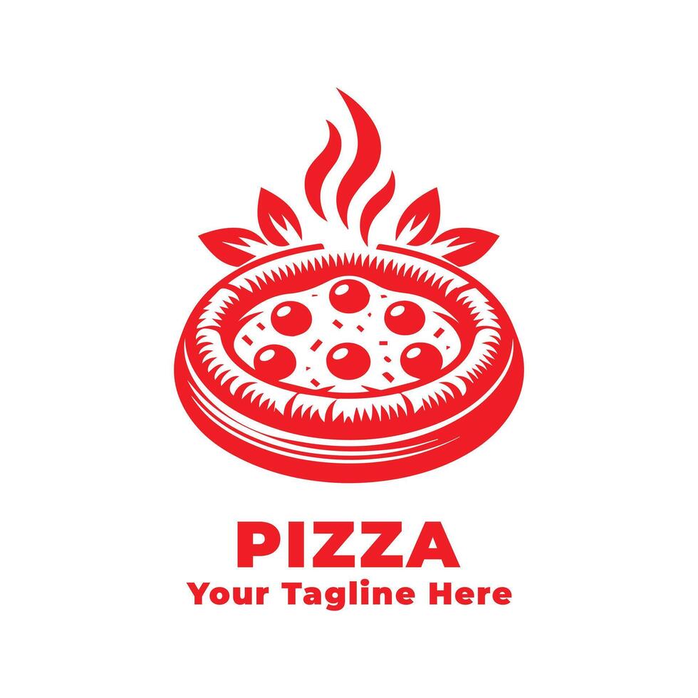 Simple Pizza Logo Design vector