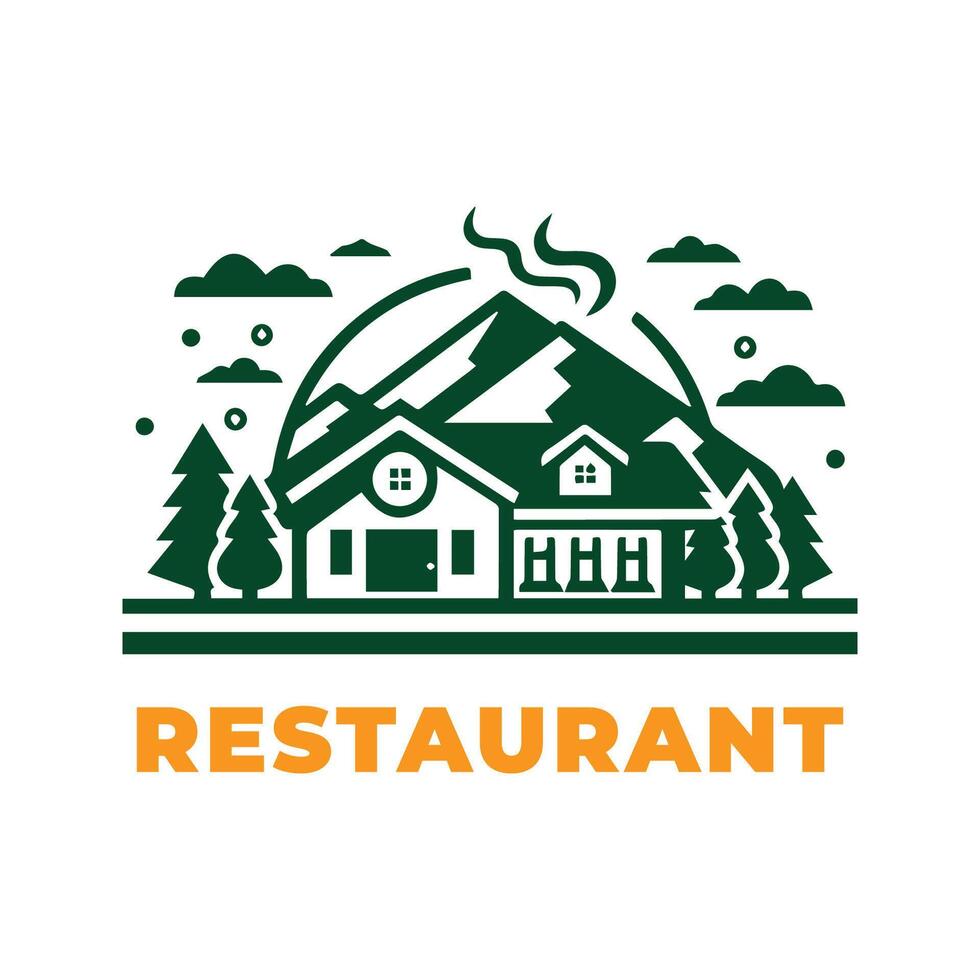 Restaurant Simple Logo Design vector