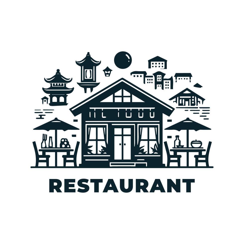 Logo Restaurant Simple Illustration vector