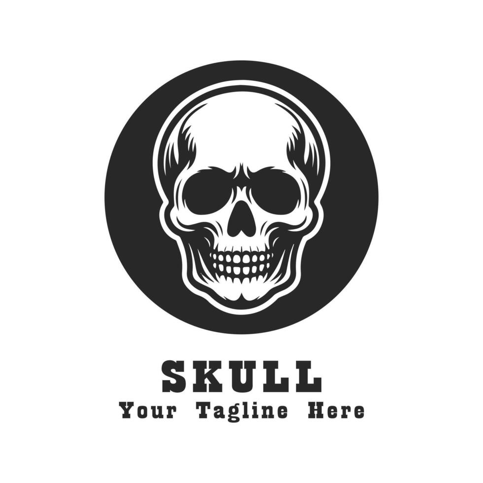Skull Simple Logo Illustration vector