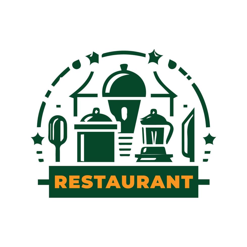 Logo Simple Restaurant Illustration Design vector