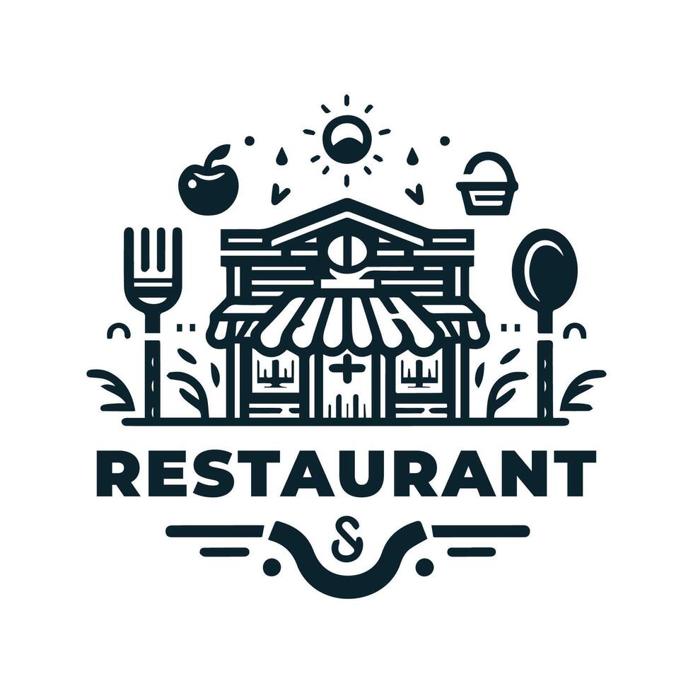 Logo Restaurant Simple Design vector