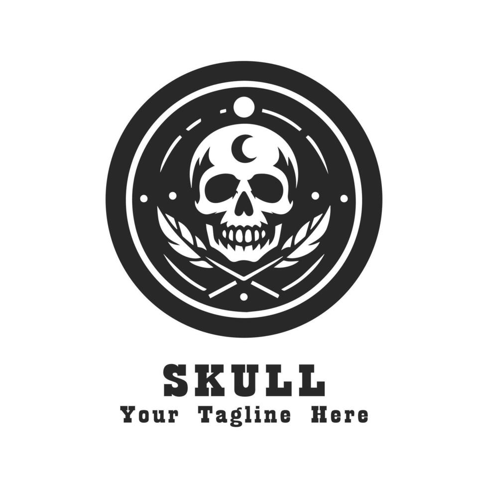 Simple Logo Skull Design Illustration vector