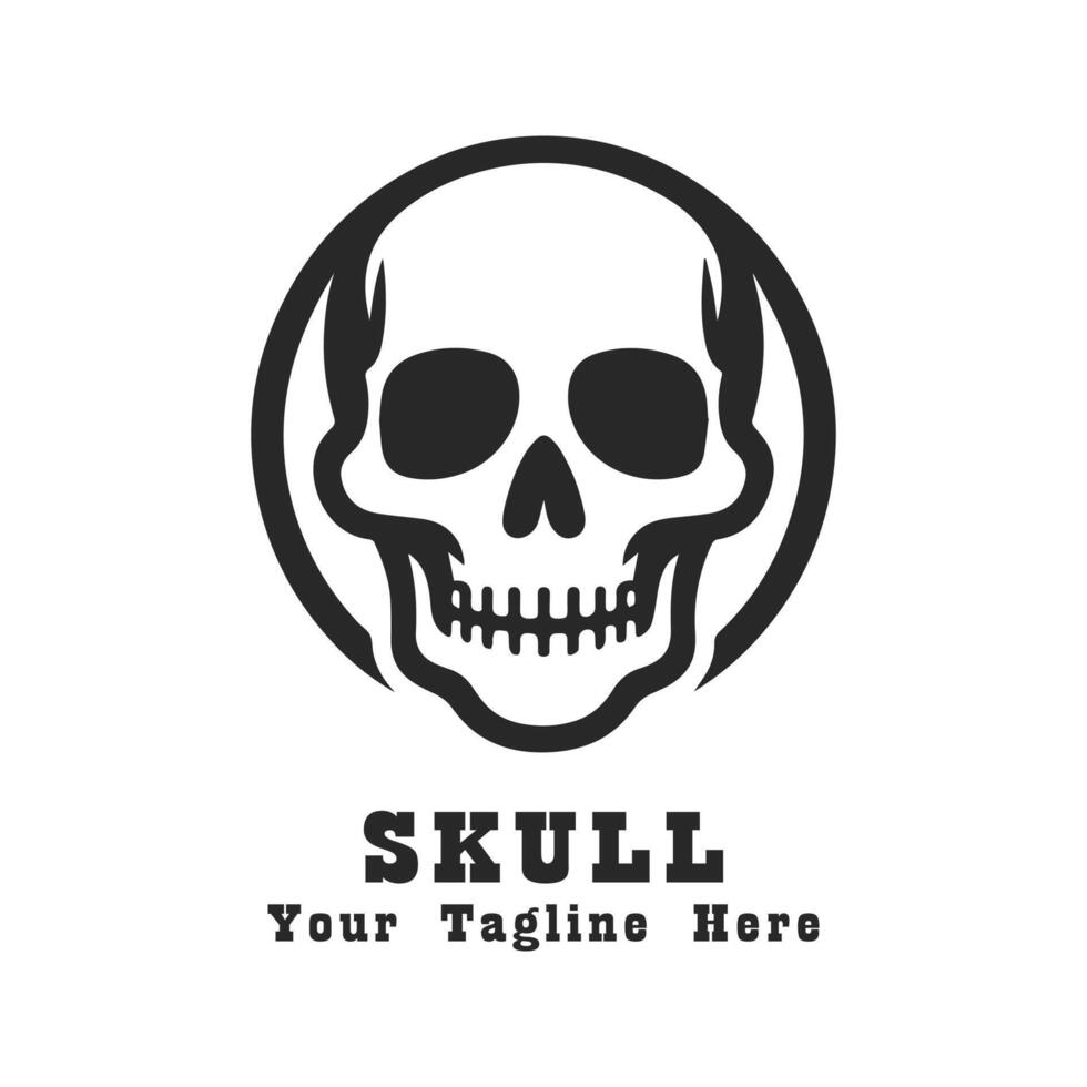 Logo Simple Skull Design vector
