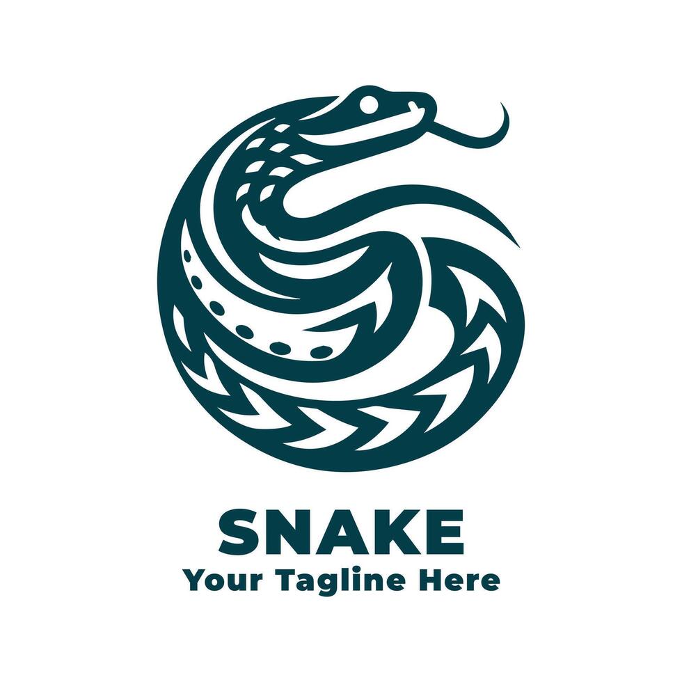 Snake Logo Simple Design Illustration vector