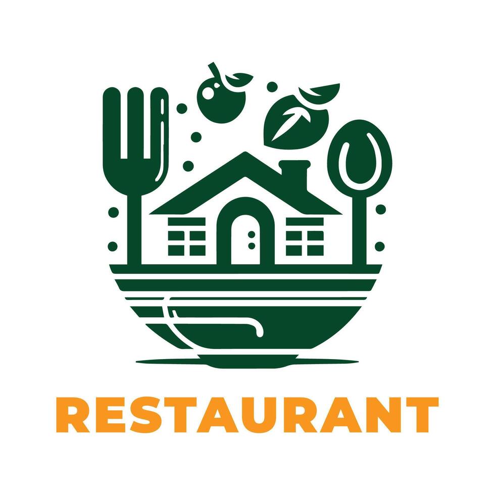 Logo Simple Restaurant Design Silhouette vector