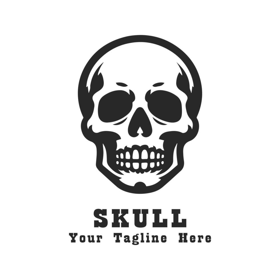 Illustration Simple Skull Logo Illustration vector